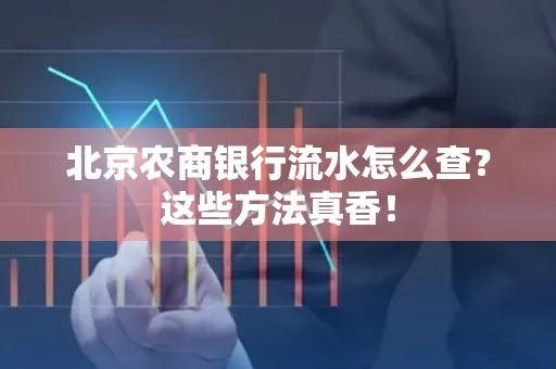 北京农商银行流水怎么查？这些方法真香！