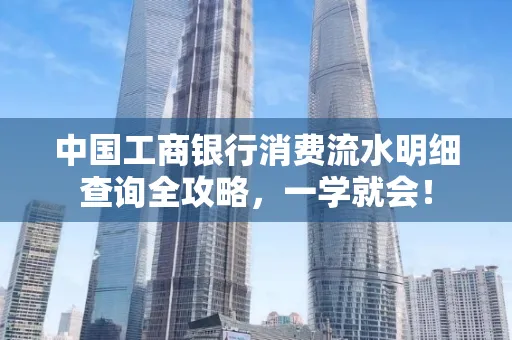 中国工商银行消费流水明细查询全攻略，一学就会！
