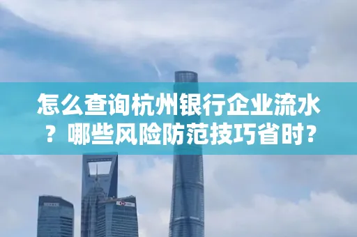怎么查询杭州银行企业流水？哪些风险防范技巧省时？