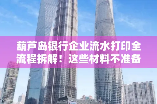 葫芦岛银行企业流水打印全流程拆解！这些材料不准备分分钟白跑一趟